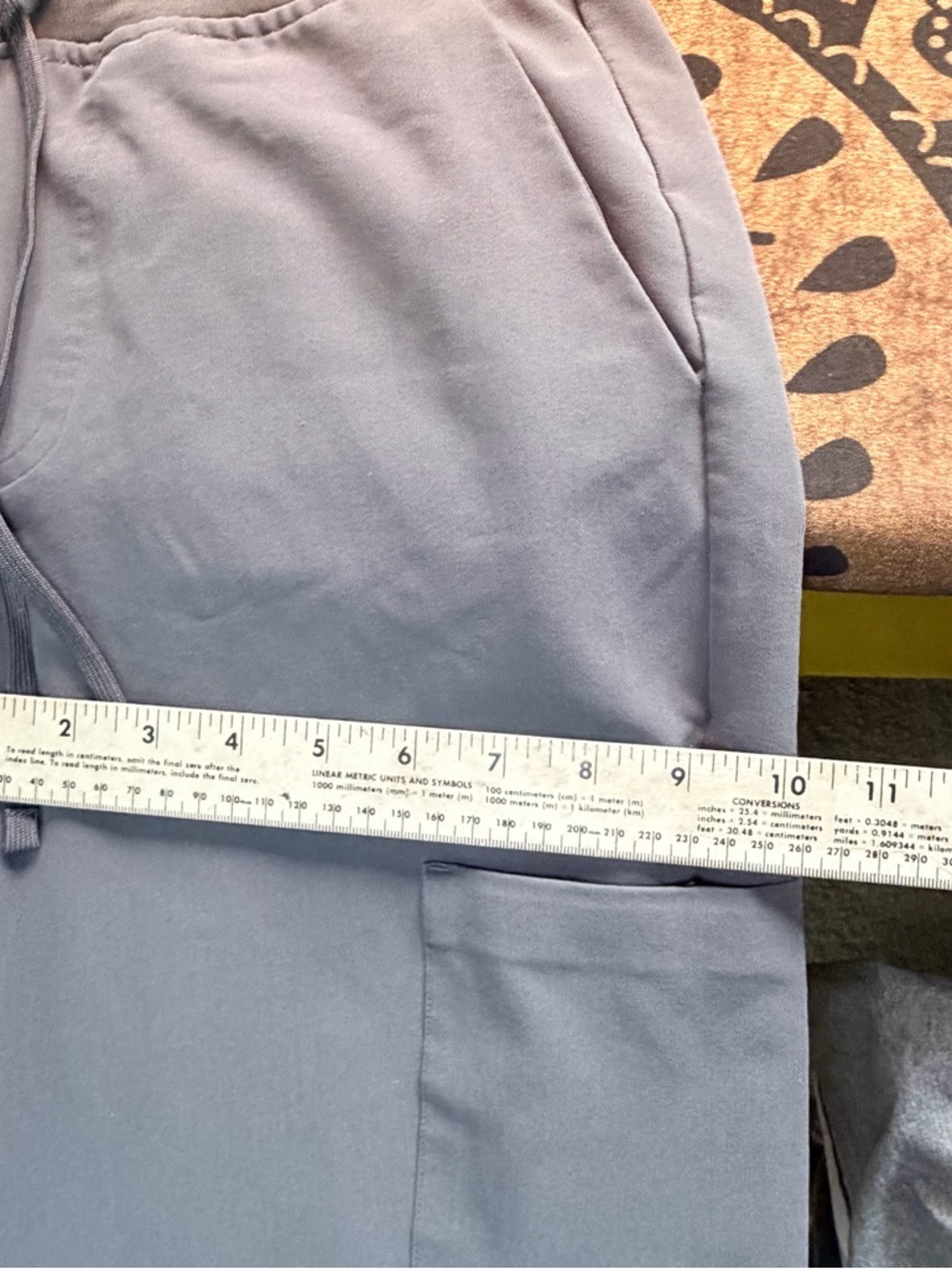 Mandala Scrub Pants Women’s Jogger Cargo Pocket Gray Size S - Picture 9 of 11